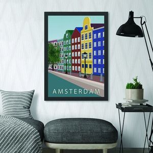 Tablou decorativ, Amsterdam 4 (35 x 45), MDF , Polistiren, Multicolor imagine