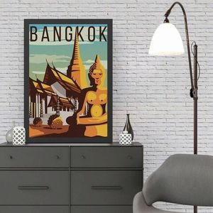 Tablou decorativ, Bangkok (35 x 45), MDF , Polistiren, Multicolor imagine