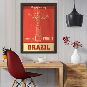 Tablou decorativ, Brazil (35 x 45), MDF , Polistiren, Multicolor imagine