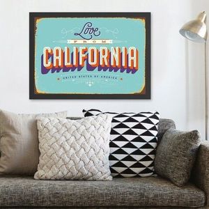 Tablou decorativ, California (35 x 45), MDF , Polistiren, Multicolor imagine