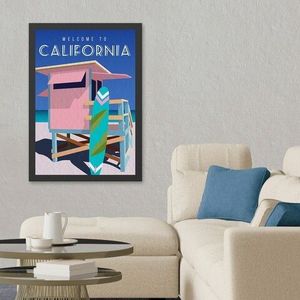 Tablou decorativ, California 2 (35 x 45), MDF , Polistiren, Multicolor imagine