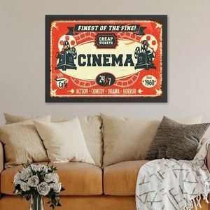 Tablou decorativ, Cinema 4 (35 x 45), MDF , Polistiren, Multicolor imagine
