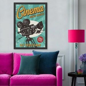 Tablou decorativ, Cinema 6 (35 x 45), MDF , Polistiren, Multicolor imagine