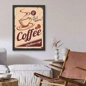 Tablou decorativ, Coffee (35 x 45), MDF , Polistiren, Multicolor imagine