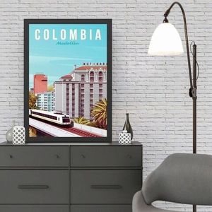 Tablou decorativ, Colombia (35 x 45), MDF , Polistiren, Multicolor imagine