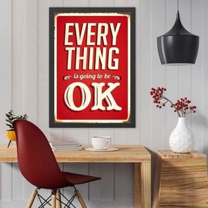 Tablou decorativ, Everything OK 2 (35 x 45), MDF , Polistiren, Multicolor imagine