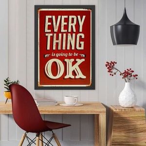 Tablou decorativ, Everything OK 3 (35 x 45), MDF , Polistiren, Multicolor imagine