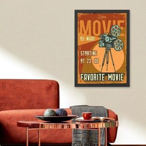 Tablou decorativ, Favorite Movie (35 x 45), MDF , Polistiren, Multicolor imagine