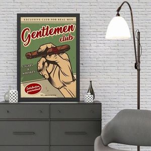 Tablou decorativ, Gentlemen Club 2 (35 x 45), MDF , Polistiren, Multicolor imagine