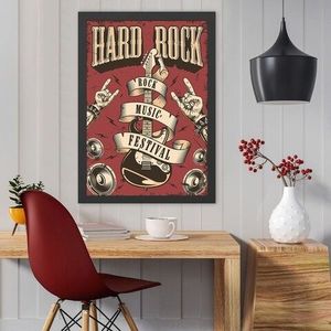 Tablou decorativ, Hard Rock (35 x 45), MDF , Polistiren, Multicolor imagine