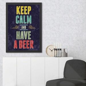 Tablou decorativ, Have Beer (35 x 45), MDF , Polistiren, Multicolor imagine