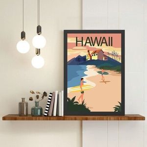 Tablou decorativ, Hawaii (35 x 45), MDF , Polistiren, Multicolor imagine