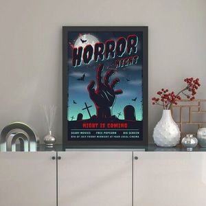 Tablou decorativ, Horror Night (35 x 45), MDF , Polistiren, Multicolor imagine