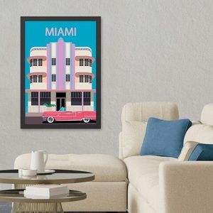 Tablou decorativ, Miami 2 (35 x 45), MDF , Polistiren, Multicolor imagine