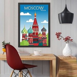 Tablou decorativ, Moscow 2 (35 x 45), MDF , Polistiren, Multicolor imagine