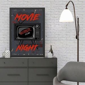 Tablou decorativ, Movie Night 2 (35 x 45), MDF , Polistiren, Multicolor imagine
