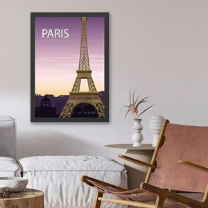 Tablou decorativ, Paris 6 (35 x 45), MDF , Polistiren, Multicolor imagine