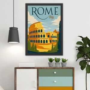 Tablou decorativ, Rome 2 (35 x 45), MDF , Polistiren, Multicolor imagine