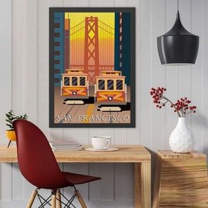 Tablou decorativ, San Francisco (35 x 45), MDF , Polistiren, Multicolor imagine