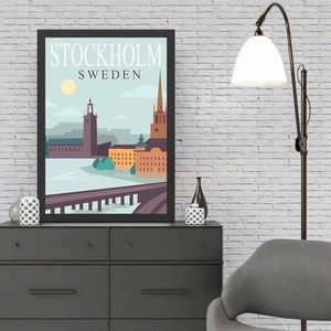 Tablou decorativ, Stockholm (35 x 45), MDF , Polistiren, Multicolor imagine