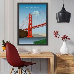 Tablou decorativ, San Francisco 2 (35 x 45), MDF , Polistiren, Multicolor imagine