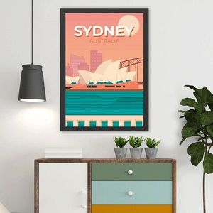 Tablou decorativ, Sydney (35 x 45), MDF , Polistiren, Multicolor imagine