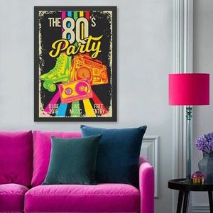 Tablou decorativ, The 80's Party (35 x 45), MDF , Polistiren, Multicolor imagine