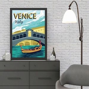 Tablou decorativ, Venice 2 (35 x 45), MDF , Polistiren, Multicolor imagine