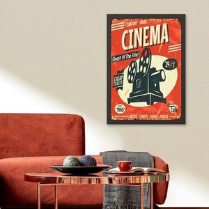 Tablou decorativ, Cinema 2 (40 x 55), MDF , Polistiren, Multicolor imagine