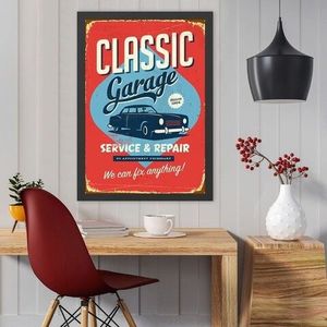 Tablou decorativ, Classic Garage (40 x 55), MDF , Polistiren, Multicolor imagine