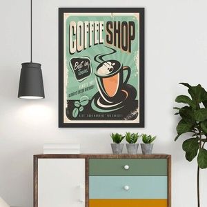 Tablou decorativ, Coffee Shop (40 x 55), MDF , Polistiren, Multicolor imagine