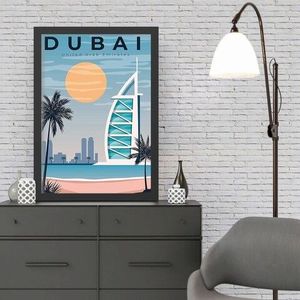 Tablou decorativ, Dubai (40 x 55), MDF , Polistiren, Multicolor imagine
