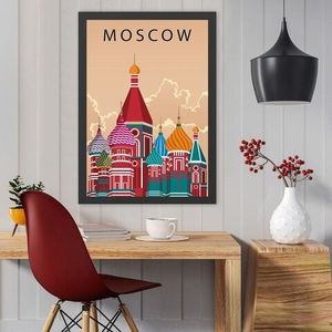 Tablou decorativ, Moscow (40 x 55), MDF , Polistiren, Multicolor imagine