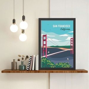 Tablou decorativ, San Francisco 3 (40 x 55), MDF , Polistiren, Multicolor imagine