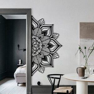 Decoratiune de perete, Berceste, Metal, Dimensiune: 160 x 81 cm, Negru imagine