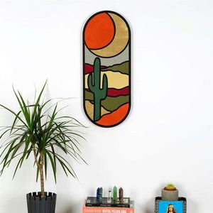 Decoratiune de perete, ART059, PAL, Dimensiune: 53 x 22 x 2 cm, Multicolor imagine