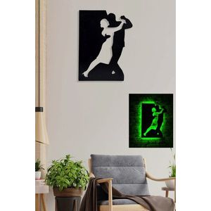 Decoratiune luminoasa LED, Dancing Couple, MDF, 60 LED-uri, Verde imagine