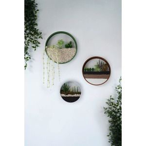 Decoratiune de perete, Smooth Hydrangea, Metal , Fier, Verde / Maro / Alb imagine