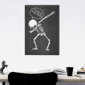 Decoratiune de perete, Skeleton 1, Metal, Dimensiune: 45 x 70 cm, Negru imagine