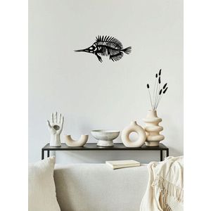Decoratiune de perete, Fish, Metal, Dimensiune: 35 x 20 cm, Negru imagine