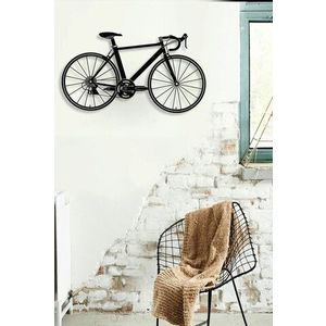 Decoratiune de perete, Bisiklet , Metal, Dimensiune: 39 x 70 cm, Negru imagine