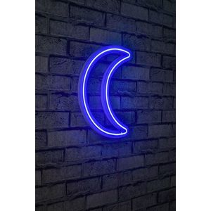 Decoratiune luminoasa LED, Crescent, Benzi flexibile de neon, DC 12 V, Albastru imagine