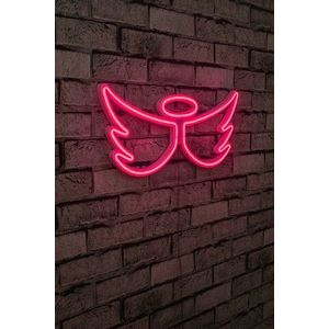 Decoratiune luminoasa LED, Angel, Benzi flexibile de neon, DC 12 V, Roz imagine