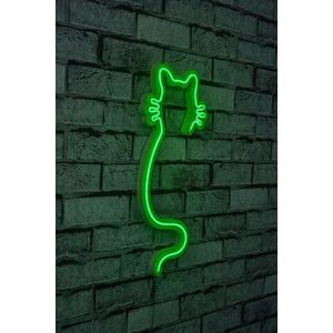Decoratiune luminoasa LED, Cat, Benzi flexibile de neon, DC 12 V, Verde imagine