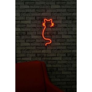 Decoratiune luminoasa LED, Cat, Benzi flexibile de neon, DC 12 V, Rosu imagine