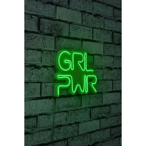 Decoratiune luminoasa LED, Girl Power, Benzi flexibile de neon, DC 12 V, Verde imagine