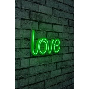 Decoratiune luminoasa LED, Love, Benzi flexibile de neon, DC 12 V, Verde imagine