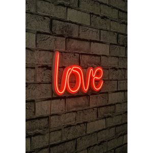 Decoratiune luminoasa LED, Love, Benzi flexibile de neon, DC 12 V, Rosu imagine