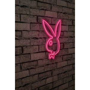 Decoratiune luminoasa LED, Playboy, Benzi flexibile de neon, DC 12 V, Roz imagine