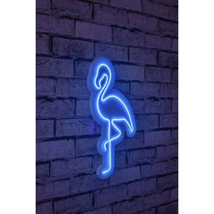 Decoratiune luminoasa LED, Flamingo, Benzi flexibile de neon, DC 12 V, Albastru imagine